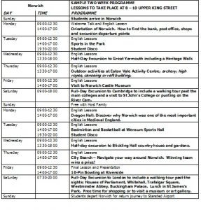 programa norwich 2016 - summer school
