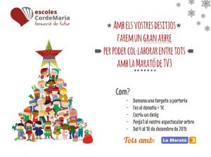 CARTELL ARBRE DESITJOS MARATÓ TV3 2015