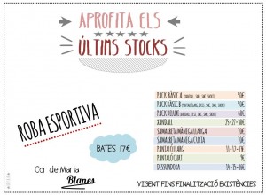 CARTELL ÚLTIMS STOCKS